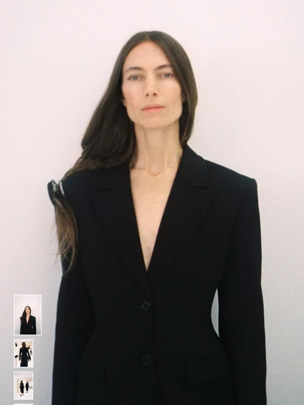 Zara Black Long Tailored Trench Coat